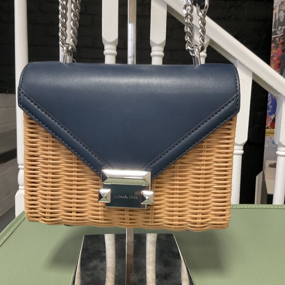 Michael Kors Handbags - Michael Kors Whitney Small Wicker Shoulder Bag ⚓ NWT